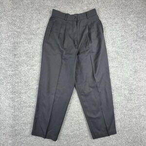 Vintage Signature Expressions Dress Pants Womens 8 Petite Black Crepe Lined USA